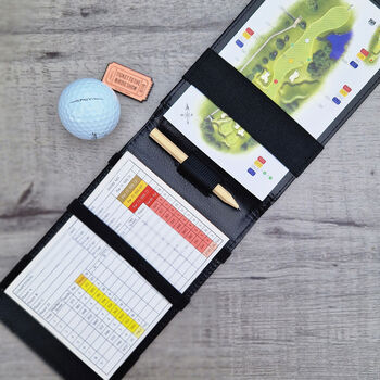 Personalised Golf Scorecard And Yardage Book Holder, 6 of 12