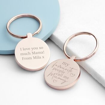 Personalised My Favourite People Call Me Mummy Keyring, 2 of 2