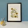 Save The Bees, Bee Kind' A4 Print, thumbnail 1 of 4