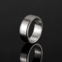 Men's Silver Line Band Stainless Steel Ring, thumbnail 2 of 11