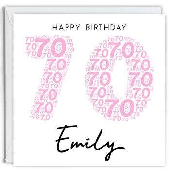 Personalised 70th Birthday Card For Her, 2 of 2