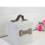 Personalised Farmhouse Pet Treat Tin With Walnut Nameplate, thumbnail 4 of 9