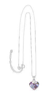Heart Shaped Real Flower Pendant In Sterling Silver, 3 of 10