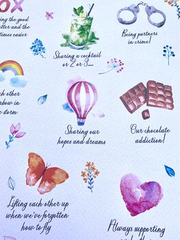 Galentines Personalised Illustrated Friend Print, 6 of 7