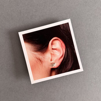 Sky Is Not The Limit Sterling Silver Airplane Earrings, 5 of 7