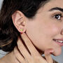 Peridot Heart August Birthstone Stud Earrings, thumbnail 2 of 3