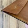 Personalised A4 Tan Leather Documents Folder, thumbnail 6 of 11