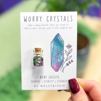 Worry Crystals Ruby Zoizite, 2 of 2