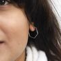 Sterling Silver Hexagon Studs, thumbnail 2 of 6
