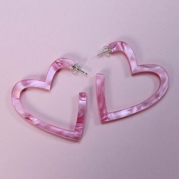 Valentines Heart Hoop Earrings, 7 of 12