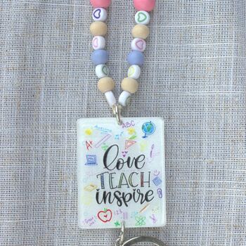 Thank You Teacher Lanyard With Colourful Card Holder – End Of Term Gift, 7 of 8