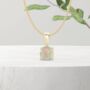 Genuine White Fire Opal Necklace In 9ct Gold, thumbnail 1 of 12