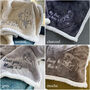 Personalised Embroidered Photo Neutral Sherpa Blanket, thumbnail 4 of 10