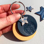 Personalised Aries Star Sign Leather Keyring, thumbnail 3 of 6