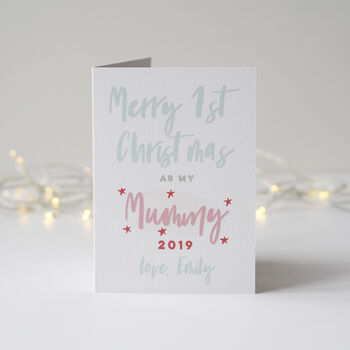 Personalised First Christmas As My Mummy Card, 4 of 5