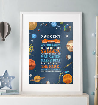 Personalised 'My Child Really Loves' Print, 4 of 10