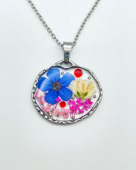 Bespoke Customisable Made To Order Flowers Pendant Necklace, 7 of 12