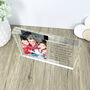 Personalised Freestanding Message Photo Giant Crystal Block 14cm X 19.5cm, thumbnail 4 of 5