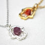 Lucky Hamsa Birthstone Charm Necklace, thumbnail 1 of 11
