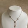 Double Sided Clover Long Necklace Rose Gold White Black, thumbnail 6 of 8