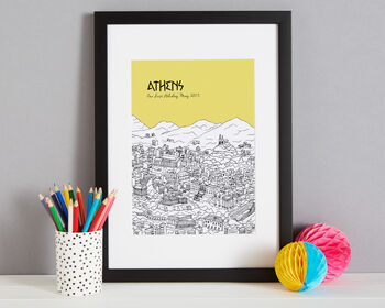 Personalised Athens Print, 4 of 10