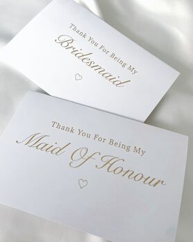 Gold Foil Personalised Bridesmaid And Maid Of Honour Cards, 2 of 4