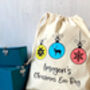 Personalised 'Christmas Baubles' Christmas Eve Bag, thumbnail 3 of 6