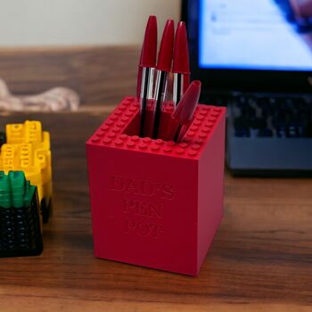 Lego Compatible Personalised Pencil Pen Pot, 4 of 4