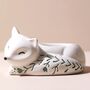 Small Ceramic Sleeping Fox Planter, H6cm, thumbnail 1 of 8