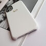 Ivory White Pu Leather Embossed Phone Case, thumbnail 2 of 5
