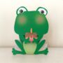 Friendly Frog 3D Wobbly Eyes Rocking Birthday Card, thumbnail 1 of 3