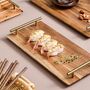 Wooden Serving Platters Tray With Metal Handles, thumbnail 3 of 7