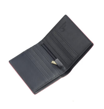 Men's Luxury Black Leather Wallet Card Holder Rfid Safe Personalised, 4 of 8