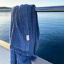 Aegean Waffle Towel Marine Blue, thumbnail 11 of 12