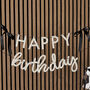 Happy Birthday Banner With Black Satin Bows, thumbnail 1 of 4