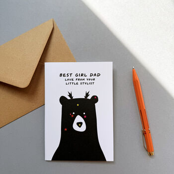 Girl Dad, A6 Daddy Bear Father's Day Card, 5 of 6