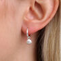 Sterling Silver Sea Shell Huggie Hoop Earrings, thumbnail 1 of 6
