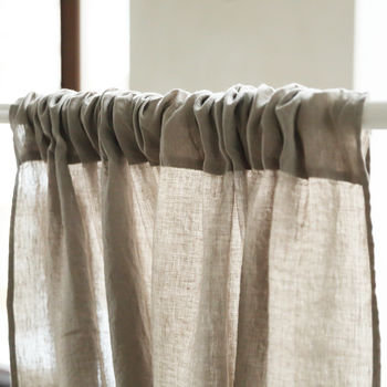 Stone Washed Rod Pocket Linen Curtain Panel, 8 of 11