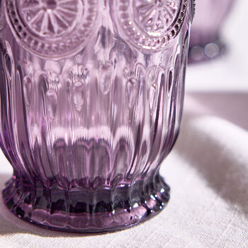 Zamora Purple Embossed Highball Tumbler, 3 of 3