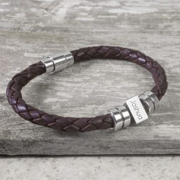 Personalised Birthday Leather Bracelet For Teenagers, 4 of 8