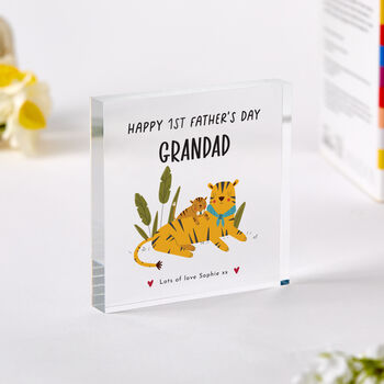 Personalised First Father’s Day Grandad Plaque Gift, 3 of 5