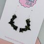 Bat Glitter Halloween Resin Earrings, thumbnail 3 of 4