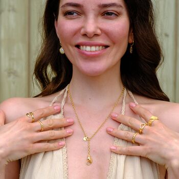 18ct Gold In Safe Hands Charm Collector Necklace, 2 of 4