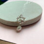 Sterling Silver Mini Robin Nest With Baroque Pearl Necklace, thumbnail 2 of 9