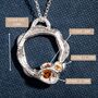 Citrine Recycled Silver Necklace November Birthstone, thumbnail 4 of 7