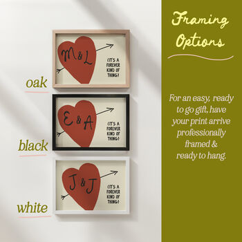 It’s A Forever Kind Of Thing Personalised Heart Print, 3 of 12