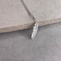 Sterling Silver Silver Feather Necklace, thumbnail 2 of 12