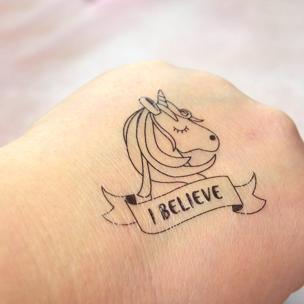 74+ Free Temporary Tattoo Unicorn Idea Tattoo