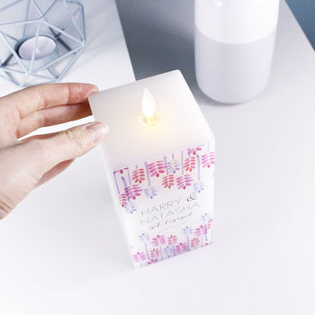 Anniversary LED Wax Square Candle, 7 of 9