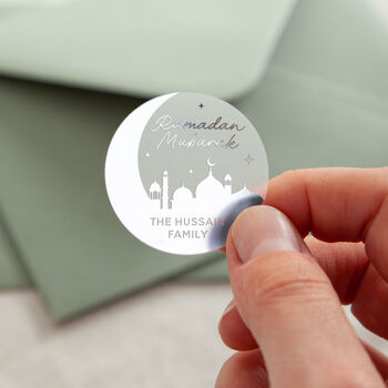 Moon Silhouette Eid Celebration Foiled Stickers, 4 of 6
